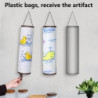 1 Set Garbage Bag Storage Bag Keep Tidy Large Opening Wall Mount Plastic Bag Holder for Kitchen JIKAIX
