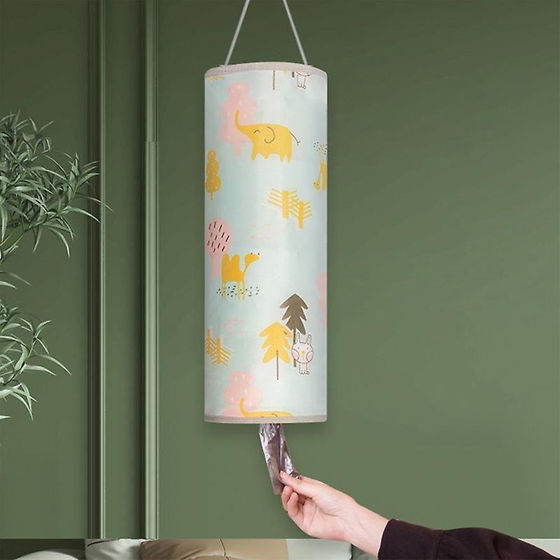 1 Set Garbage Bag Storage Bag Keep Tidy Large Opening Wall Mount Plastic Bag Holder for Kitchen JIKAIX