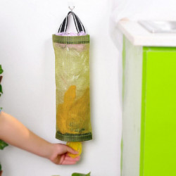 Wall Mounted Round Home Grocery Bag Holder Hanging Storage Trash Garbage Bag Jikaix
