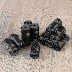 Poop Bags For Dogs, Cats, Pets, Black, 12 Rolls (180 Total)