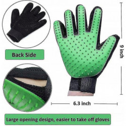 Pet Grooming Gloves - Soft Dusting Brush Gloves - Effective Pet Hair Removal Gloves - Improved Five Finger Design [...]