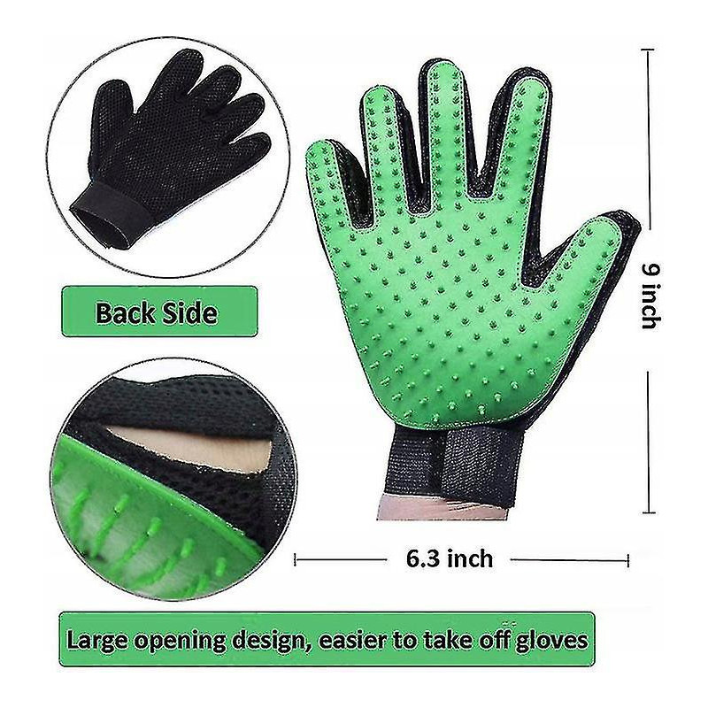 Pet Grooming Gloves - Soft Dusting Brush Gloves - Effective Pet Hair Removal Gloves - Improved Five Finger Design [...]