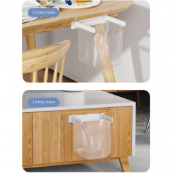 Portable Trash Bag Holder Hanging Trash Garbage Storage Cabinet Door Adhesive