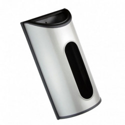 Stainless Steel Trash Bag Dispenser Wall-mounted Grocery Bags Organizer Holder For Kitchen Bathroom