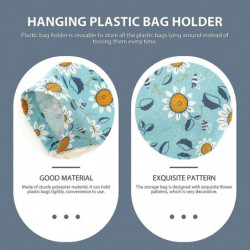 Hanging Plastic Bag Holder Polyester Grocery Bag Holder Household Bag Dispenser