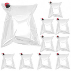 10pcs Wine Purse Refill Bags Refill Bladders Reusable Refillable Beverages Storage Pouch with Spout