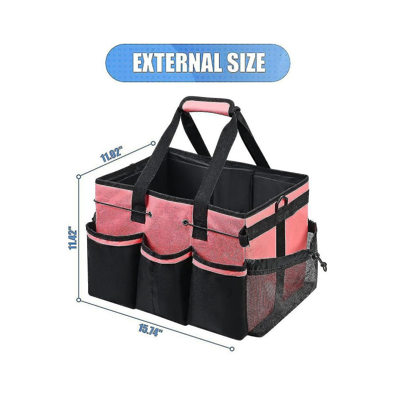 Sac de rangement de nettoyage portable, organisateur d’outils de nettoyage avec sangle réglable, sac étanche avec 4 Sac de rangement de nettoyage portable, organisateur d’outils de nettoyage avec sangle réglable, sac étanche avec 4
