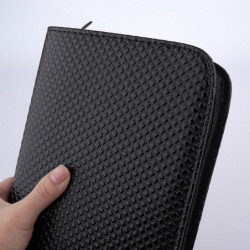 Durable Pu Leather Hair Cutting Scissors Holder Case Pet Hairdressing Bag Black 01