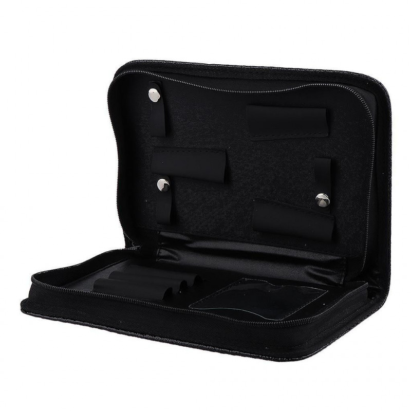 Durable Pu Leather Hair Cutting Scissors Holder Case Pet Hairdressing Bag Black 01 Durable Pu Leather Hair Cutting Scissors Holder Case Pet Hairdressing Bag Black 01