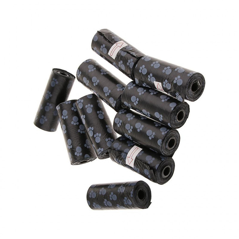 4x10pcs Pet Dog Puppy Waste Poop Bags Standard And Biodegradable Black