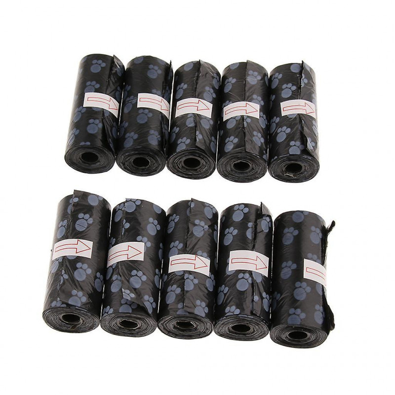4x10pcs Pet Dog Puppy Waste Poop Bags Standard And Biodegradable Black