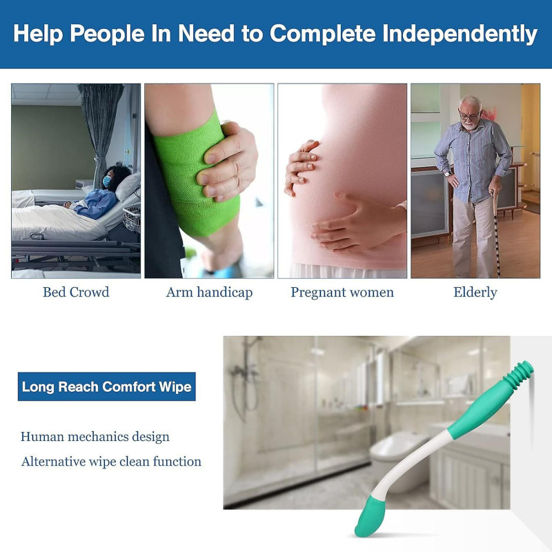 Outils d’aide aux toilettes de lingette de confort à longue portée, essuie-glace inférieur pour les personnes [...]