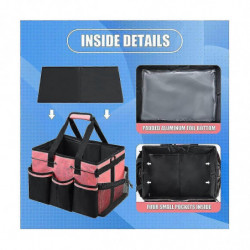 Wearable Cleaning Storage Bag, Cleaning Tool Organizer with Adjustable Strap, Waterproof Bag with 4-C13