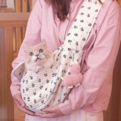 Yaju Pet Bag For Cats Small Dog Outdoor Portable Pet Backpack One-shoulder Printing Messenger Carriers1pcs