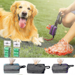 Yaju Portable Dog Poop Waste Bag Dispenser Pouch - Outdoor Pet Pick Up Poop Bag,1pcs,purple