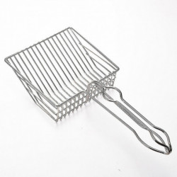 Heavy-duty Kitty Metal Scooper, Deep Shovel Long Poop Sifting Clean Scooper
