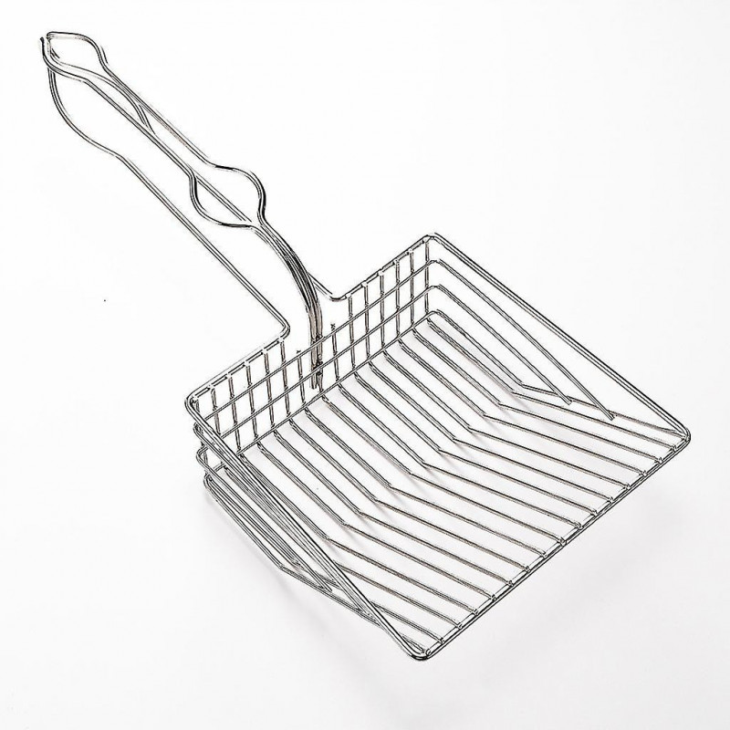 Heavy-duty Kitty Metal Scooper, Deep Shovel Long Poop Sifting Clean Scooper