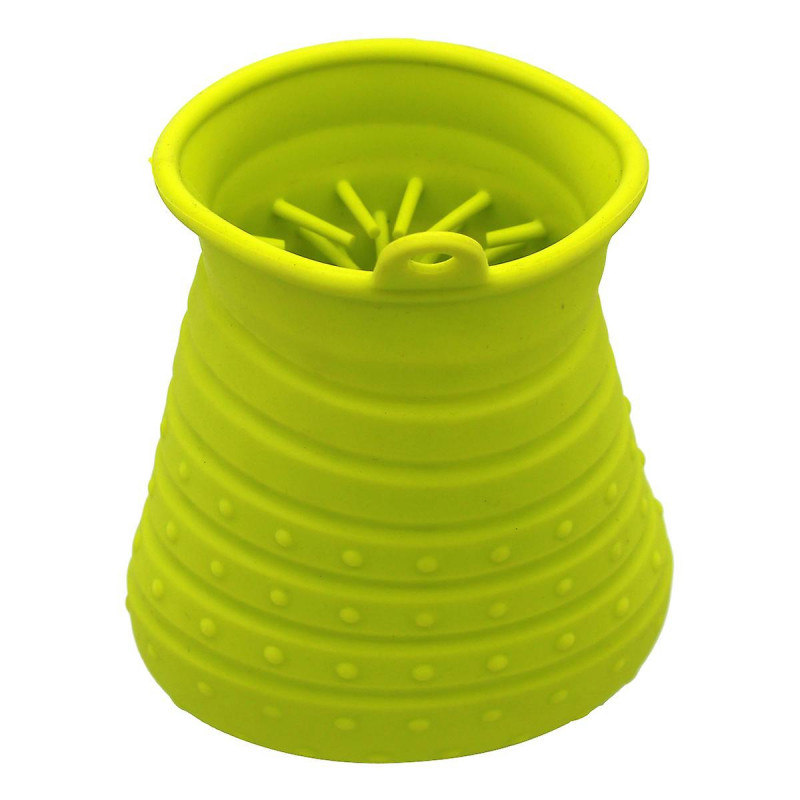 All Silicone Dual Purpose Foot-washing Massager Pet Cleaning Tool Paw Cup Size M Green