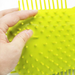 All Silicone Dual Purpose Foot-washing Massager Pet Cleaning Tool Paw Cup Size M Green