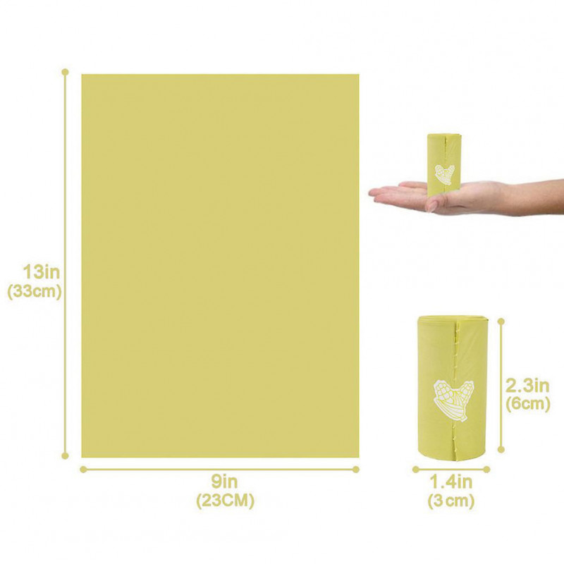 Pet Poop Waste Bags Made With Recycled Corn Starch Base Eco-friendly Biodegradable Compostable Portable Bag Separator
