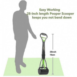 28" Large Pooper Scooper Pet Waste Pick Up Jaw Scooper Without Smelling