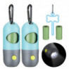 Garbage Bag With Led Flashlight 2 Led Capsule Dispenser 2 Rolls Of Degradable Garbage Bags 1 Lifter