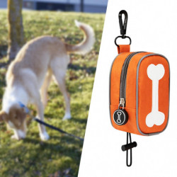 Dog Poop Bag Holder Doggy Waste Bag Dispenser For Travel Camping Walking Orange