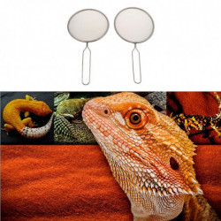 2 Pieces Reptile Pet Stainless Steel Litter Spoon Waste Scooper Poop Shovel