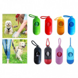 Plastic Dog Poo Bag Dispensers + Bags For Pet Waste Poop Black
