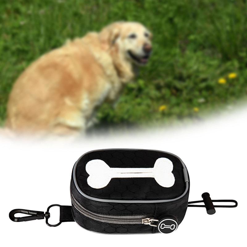 Dog Poop Bag Holder Doggy Waste Bag Dispenser For Travel Camping Walking Black