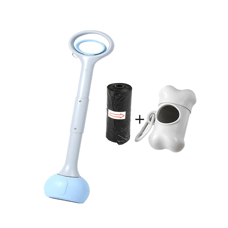 Dog Pooper Scooper Poop Picker Dog Poop Pick Up Tool For Park Traveling Lawn Blue 70cm