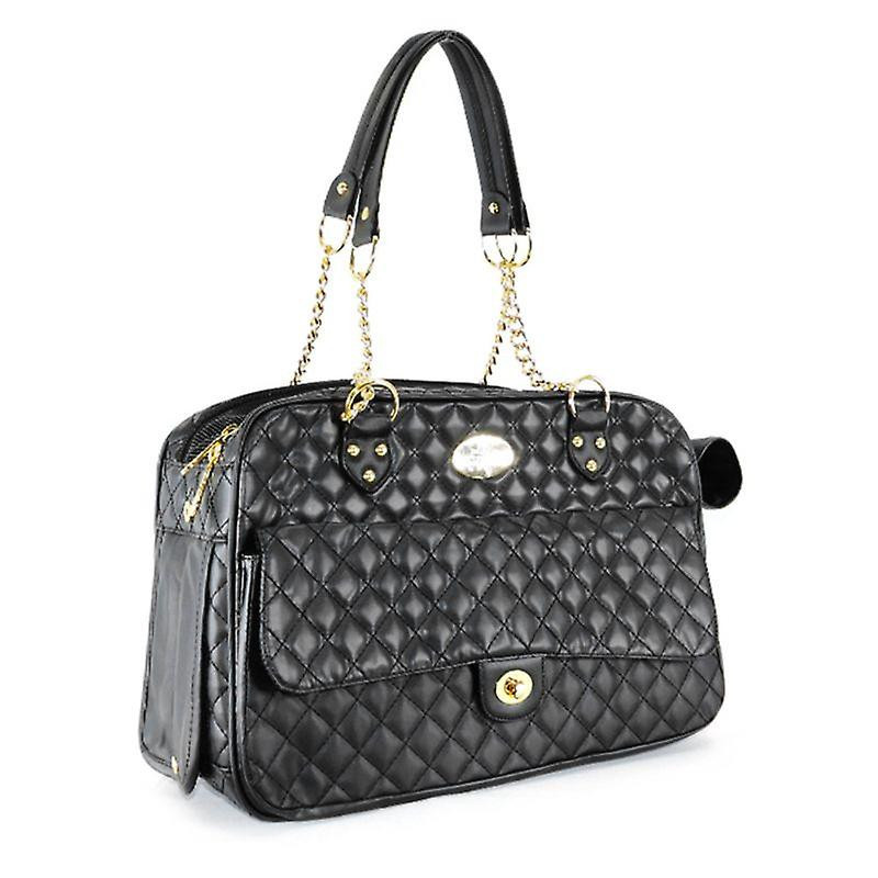 Confortable mode de luxe Porte-chiens Pu Cuir Voyage Transport Portable Sac à main Pliable pour Voyage en plein [...]