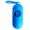Plastic Dog Poo Bag Dispensers + Pet Waste Bags Blue