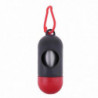 Plastic Dog Bag Dispensers + Pet Waste Poop Bags Dark Gray Red Plastic Dog Bag Dispensers + Pet Waste Poop Bags Dark Gray Red