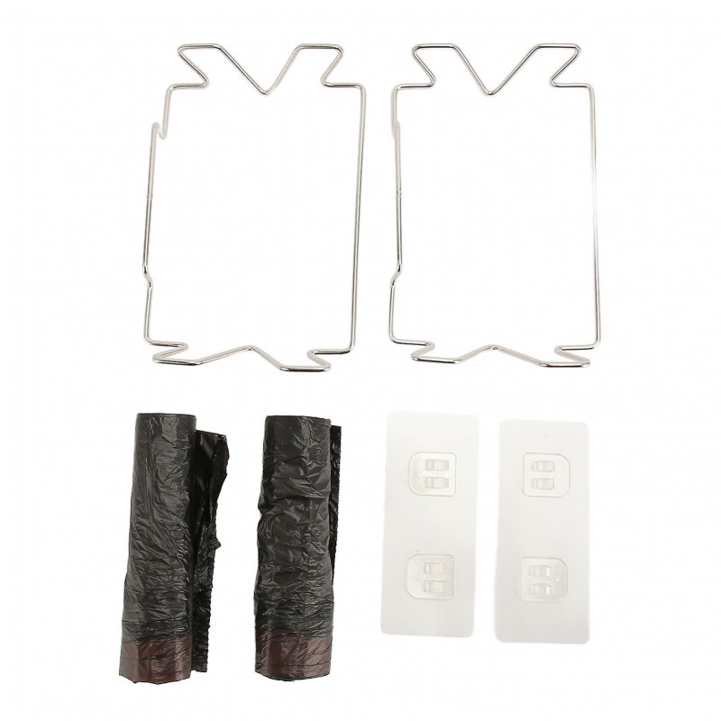 2 Sets Trash Bag Holder Elegant Stylish Strong Load Bearing Rustproof Hanging Rubbish Bag Holder for Kitchen 2 Sets Trash Bag Holder Elegant Stylish Strong Load Bearing Rustproof Hanging Rubbish Bag Holder for Kitchen
