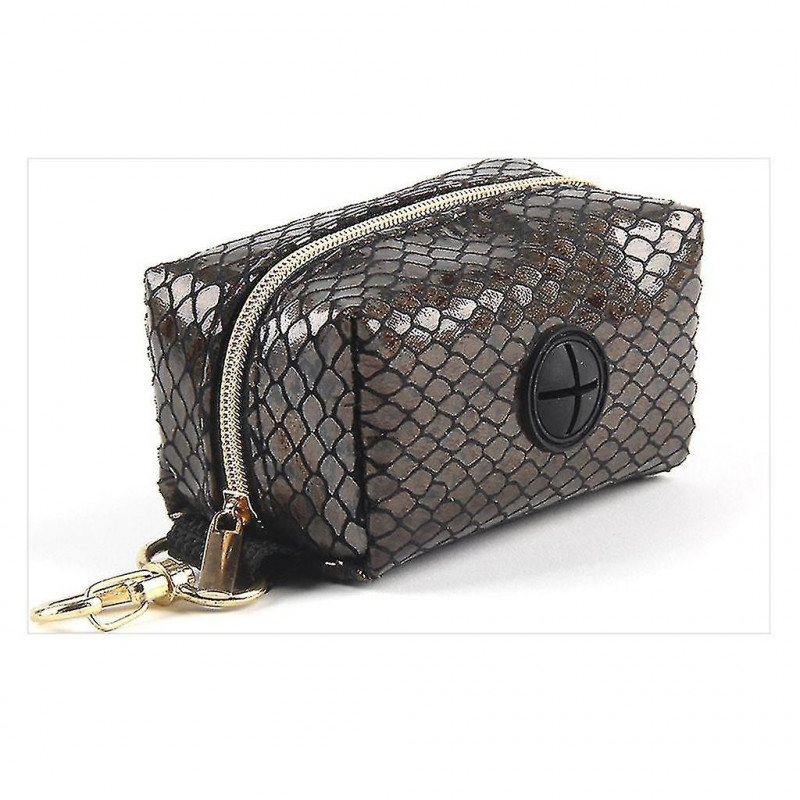 Pet Waste Bag Dispenser With Hook Snake Print Accessory For Running Wi