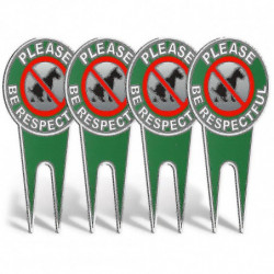 Newway 4 Pieces No Poop Dog Signs Be Respectful No Pooping Dog Lawn Signs No Dog Poop Yard Signs