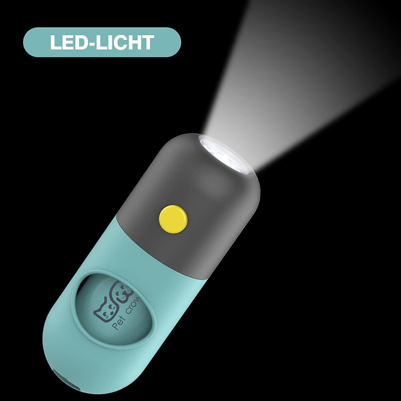 2-pack Dog Poop Bag Dispenser For Leash, Compatible Pet Poop Bag Holder With Safe Led Flas