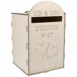 Mariage boîte aux lettres en bois boîte aux lettres rustique porte-cadeau artisanat ornements fournitures de [...]