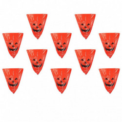 10pcs Personalized Pumpkin Pattern Waste Bags Garden Fallen Leaves Litter Bags