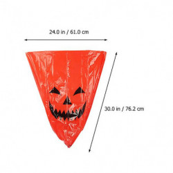10pcs Personalized Pumpkin Pattern Waste Bags Garden Fallen Leaves Litter Bags
