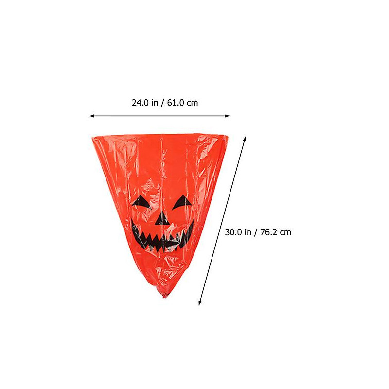 10pcs Personalized Pumpkin Pattern Waste Bags Garden Fallen Leaves Litter Bags