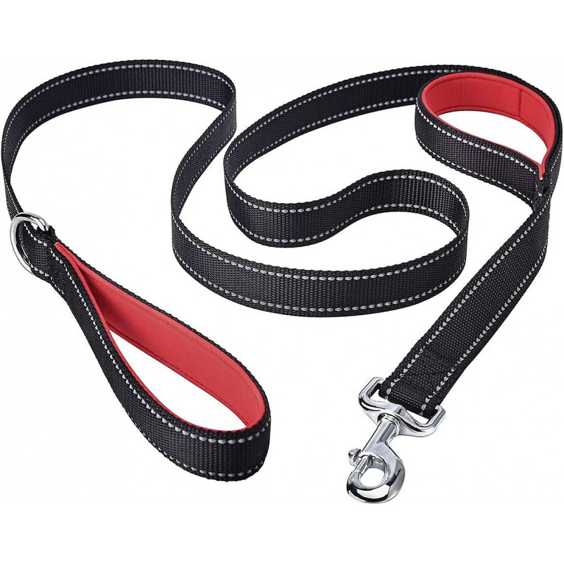 Heytea 4ft Heavy Duty Dog Leash avec 2 poignées rembourrées confortables pour la marche Crochets à pression [...]