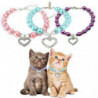 Love Pendant Pearl Necklace Pet Puppy Piggy Pet Accessories Pets Dog Cats Collar