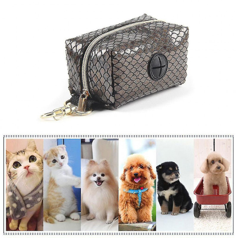 Pet Waste Bag Dispenser With Hook Snake Print Accessory For Running Wi