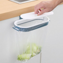 Wharick Over the Door Trash Bag Rack Good Load Capacity with Lid PP Garbage Bag Holder Kitchen Gadgets