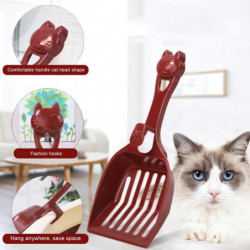 Cute Cat Head Hollow Litter Shovel Dog Waste Scooper Pet Cleaning Supply Tool