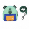 Dog Backpack Harness with Leash,Pet Puppy Backpacks Dog Poop Bag Dispenser,Adjustable Pets Self Carrier Bag Blue Dog Backpack Harness with Leash,Pet Puppy Backpacks Dog Poop Bag Dispenser,Adjustable Pets Self Carrier Bag Blue