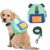 Dog Backpack Harness with Leash,Pet Puppy Backpacks Dog Poop Bag Dispenser,Adjustable Pets Self Carrier Bag Blue Dog Backpack Harness with Leash,Pet Puppy Backpacks Dog Poop Bag Dispenser,Adjustable Pets Self Carrier Bag Blue