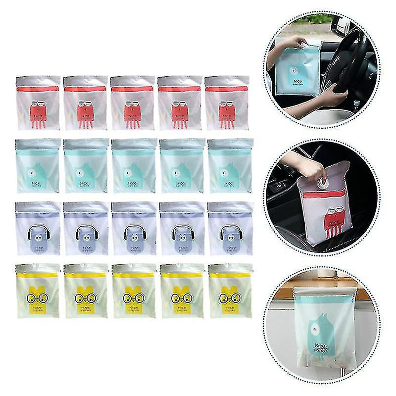 40pcs Car Paste Litter Bag